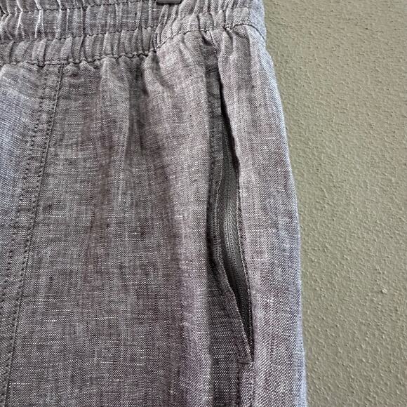 Athleta Retreat Linen High Rise Ankle Pant, Pyrite, Size Medium - Picture 7 of 9
